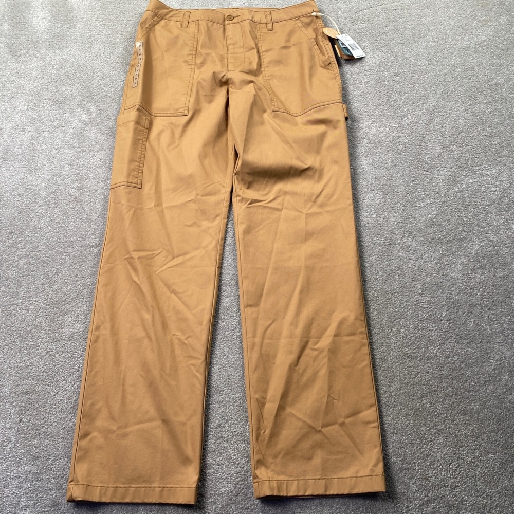 TenTree Ridgway Utility Pants Mens 30 Camel Water Resistant Carpenter TechBlend
